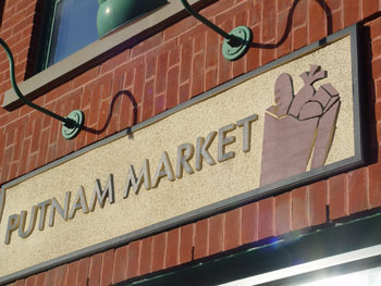 The Putnam Market Logo and signage